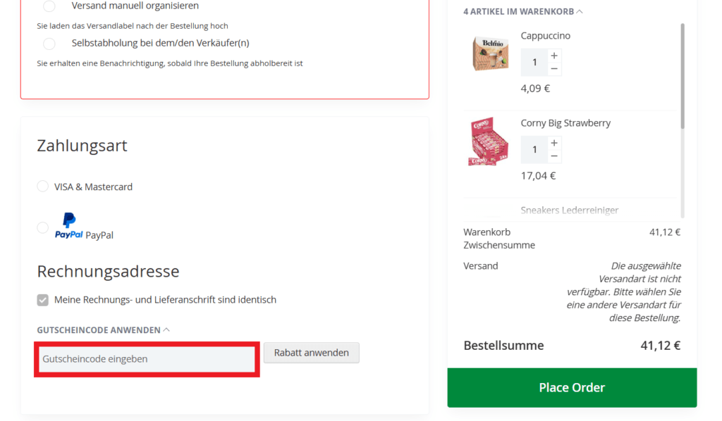 Capalus Gutscheincode eingeben