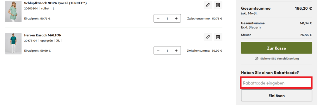 7days Gutscheincode eingeben