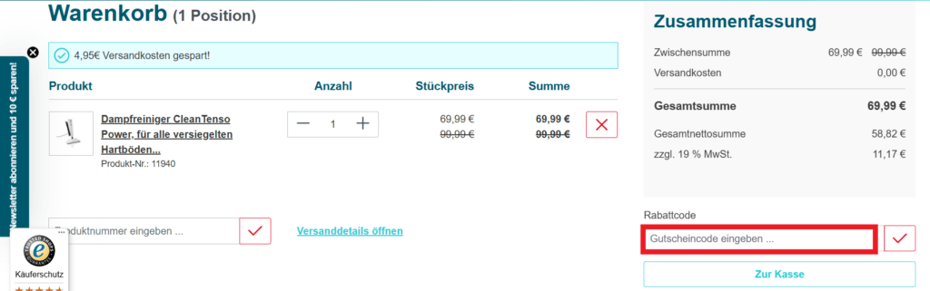 Leifheit Rabattcode eingeben