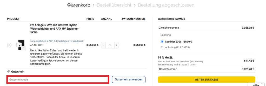 Venturama Gutscheincode eingeben